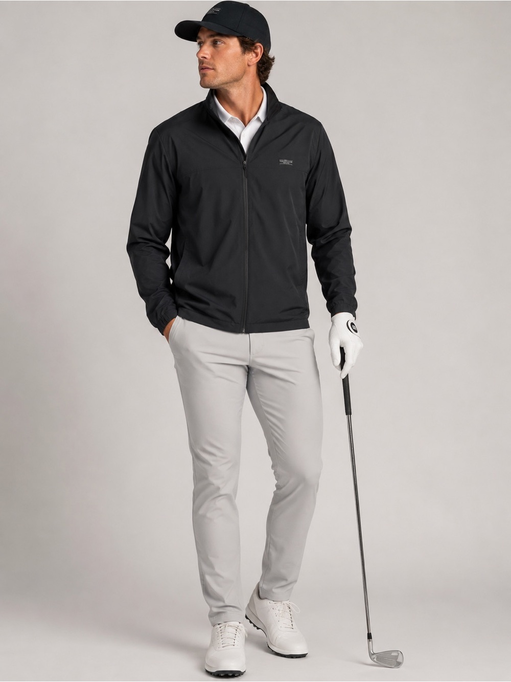 Travis Mathew Wanderlust Men's Black Lightweight Full-Zip Jacket